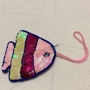 Colorful Sequin Fish Keychain for Kids beaded change purse